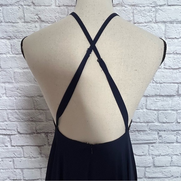 Lulu's Cotillion Matte Navy Blue Sequin Maxi Dress - Picture 8 of 16